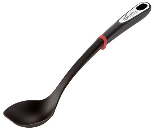 Lagostina Ingenio Smart Cucchiaione Con Anello Antiscivolo, Plastica, Nero E Rosso