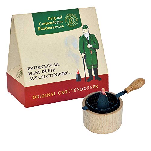 Crottendorfer - Coni Di Incenso, In Legno, Con Cestino In Metallo, 5 Coni Di Incenso, Made In Germany