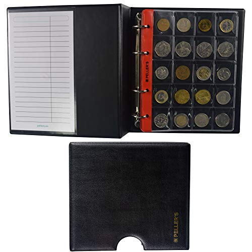 Peller'S Album Con Custodia Per La Collezione, 275 Tasche Per Monete Piccole E Medie: Da Centesimi A € 2 Euro, 10 Fogli E Divisori.