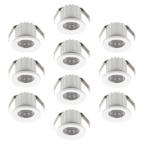 Sigmaled Lighting - Mini Spot Led 3W - Dimmerabile - 300Lumen - Luce Fredda 6000K - Faretto Da Incasso Tondo - Alimentato 220V/240V Ac - Pack 10 Spot
