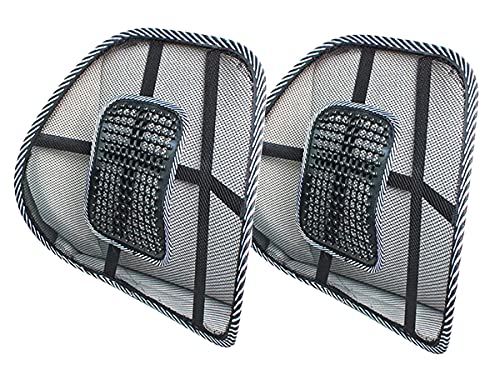 Carall 2 Pezzi Supporto Lombare Auto,Schienale Sedia Ufficio,Schienale Per Auto,Supporto Lombare Sedia