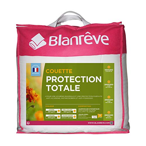 Blanrêve Cthalvd011420 Copripiumino Singolo Hollofil Allerban, Calda Cotone Bianco 140 X 200 Cm