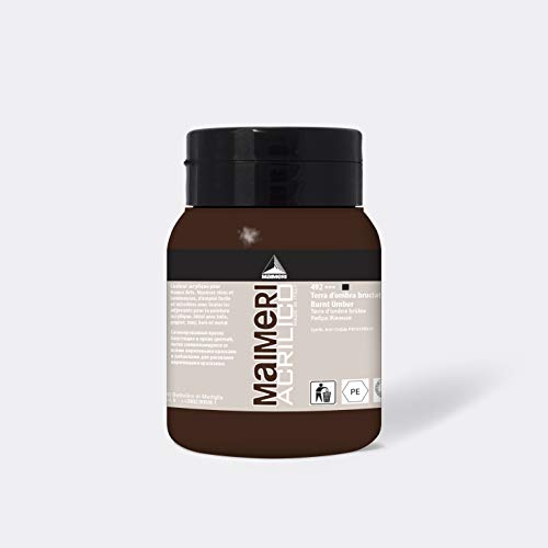 Maimeri Paquete 500 Ml Acrilico Tierra Sombra Tostada Bote 500Ml, Multicolor, One Size