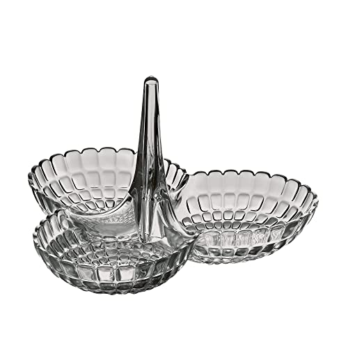 Guzzini Antipastiera Tiffany, Grigio Cielo, 25 X 23.5 X H15.5 Cm