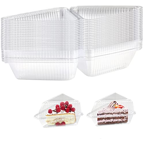 50 Pezzi Scatole Per Torta, Contenitore Per Torta, Per Torte Di Formaggio, Contenitori Trasparenti Per Fette Di Torte, Panini, Torte, Insalate, Adatto