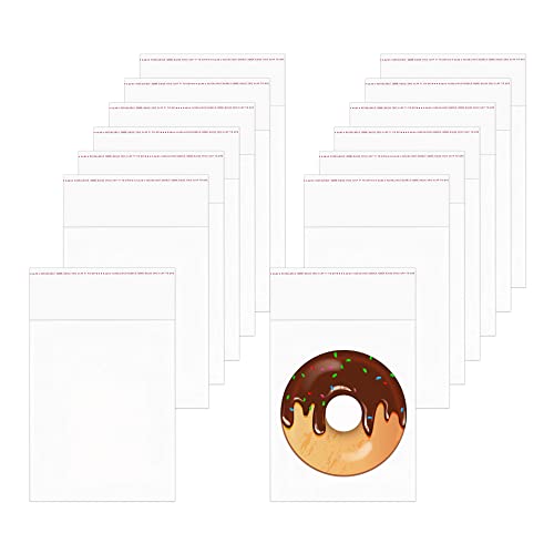 Sacchetto In Cellophane 500 Pezzi Sacchettini Opp Cellophane 10X13Cm Sacchettini Plastica Autoadesivi 50Μm Buste Trasparenti In Cellophane Per Biscott