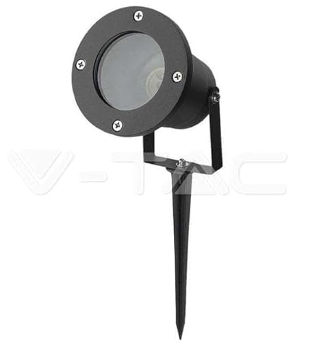 V-Tac Lampada Con Picchetto Garden Gu10 Ip65 Nero Vt-770-7571
