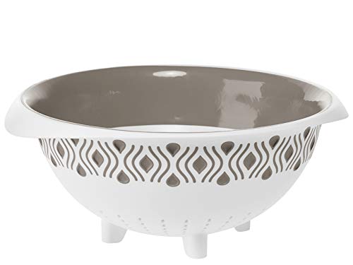 Stefanplast, Colapasta Ø 28 Cm, Linea Tosca, Per Alimenti Qualità Extra 100% Made In Italy Scolapasta Dm.28 Tortora, Resina, Taupe, Diametro 28