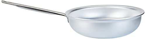 Pentole Agnelli Linea Alluminio Professionale Padella A Mantecare 5Mm Radiante , Argento, 32 Cm