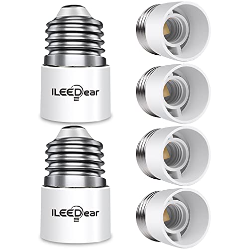 Ileedear E27 A E14 Adattatore, Adattatore Lampadina E27 E14, Socket Adapter Adattatore, E27 Portalampada Per Lampadine Led E Incandescenza E Cfl, 6Pez