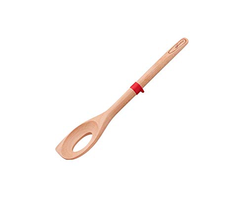 Lagostina Utensili Da Cucina Ingenio Eco In Legno Con Anello Di Sicurezza In Silicone (Cucchiaione Per Risotto)