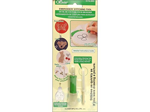 Clover Strumento Per Cuciture Da Ricamo, Metal, Verde, Osfa