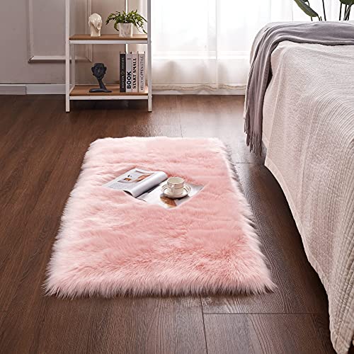 Cumay Faux Tappetto Di Pelle Di Pecora Tappeto, Imitazione Lana, Adatto Per Tappeto Per Soggiorno, Lunga Pelliccia Morbida, Soffice, Tappetino Per Il