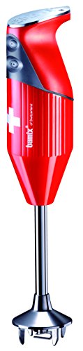 Bamix - Swissline Rosso 200W Bundle Pack - Robot Da Cucina Frullatore Ad Immersione Con 4 Lame E Accessori