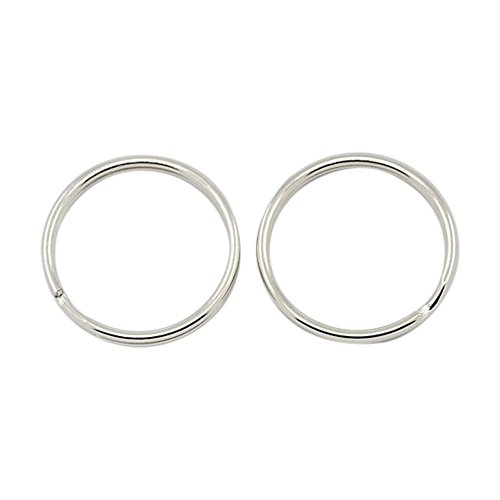 Nbeads 1000 Pezzi 25 Mm, Con Anello Portachiavi, Platino,25 X 2 Mm; Diametro Interno: 22 Mm