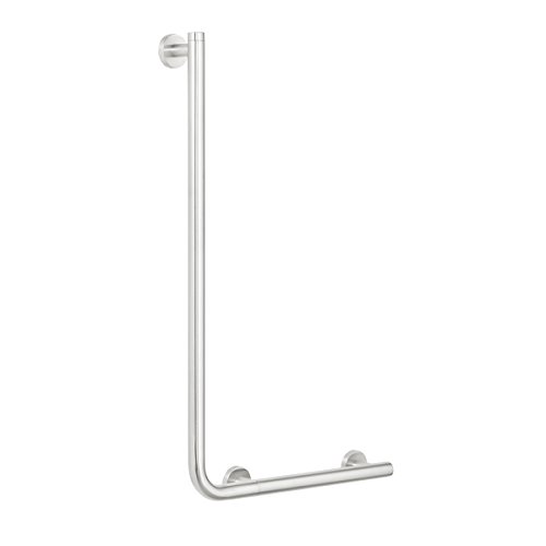 Tiger Boston Comfort & Safety Maniglione Di Sicurezza - Sinistra 90°, Acciaio (Inox Spazzolato), 42,6 X 70 X 7 Cm