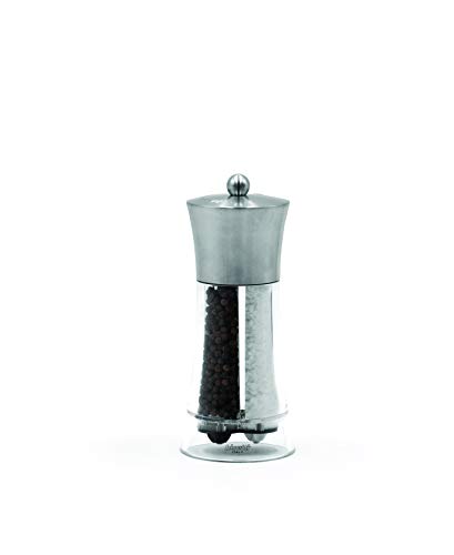 Bisetti 8310 Doppia Macina Acrilico Dualbig Cm19 Utensili Da Cucina, Plastica Inox, Trasparente/Acciaio
