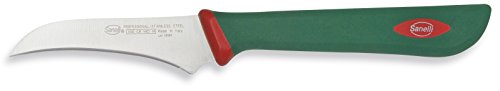 Sanelli Premana Professional Coltello Petty Knife, Acciaio Inossidabile, Verde/Rosso, 19.0X1.5X2.8 Cm