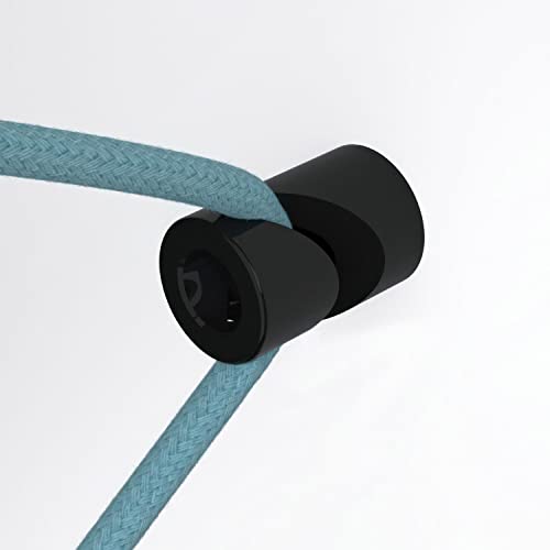 Creative Cables - Decentratore, Gancio A 'V' A Soffitto O Parete Per Cavo Elettrico Tessile - Nero