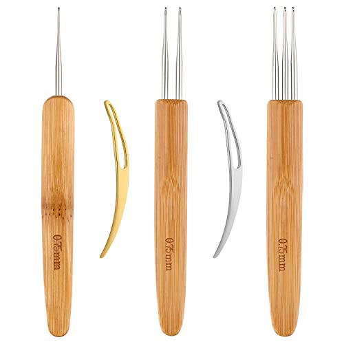 Aiex 5 Pezzi Dreadlock Hook Tool Ago Capell Uncinetto Inclusi 3 Pezzi Dreadlock Uncinetti Diversi Aghi Uncino E 2 Pezzi Strumenti Bloccare I Capelli P