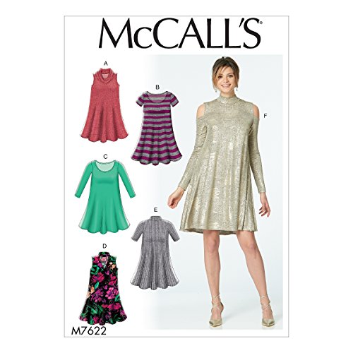Mccall' S Patterns Modello 7622 Zz, Vestiti Da Donna, Taglie Lrg-Xxl, Multi/Colore