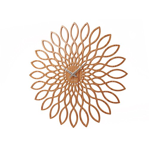 Karlsson Sunflower Orologio Da Muro In Legno Mdf, Beige, Legno/Mdf, Rund