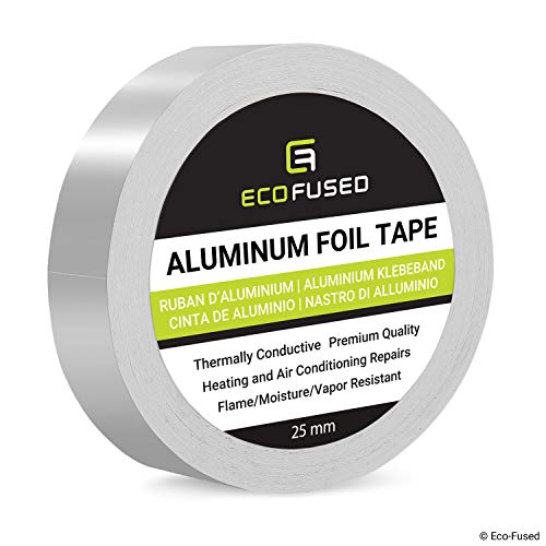 Eco-Fused Nastro Adesivo In Alluminio Premium - Per Riparazioni Condizionamento E Riscaldamento - Conduttore Termico - Resistente A Fiamme/Umidità/Vap