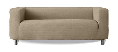 Milica Copridivano Modello Klippan Bracci Divano Alti Tessuto Elasticizzato Morbido New York - Colore 18 Beige Scuro