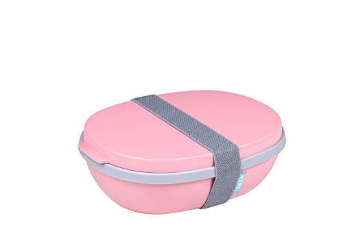 Mepal - Porta Pranzo Ellipse Duo - Lunch Box Per Adulti E Insalatiera - Pratico Contenitore Per Un Pranzo Sano - Ideale Per Panini, Insalate E Avanzi