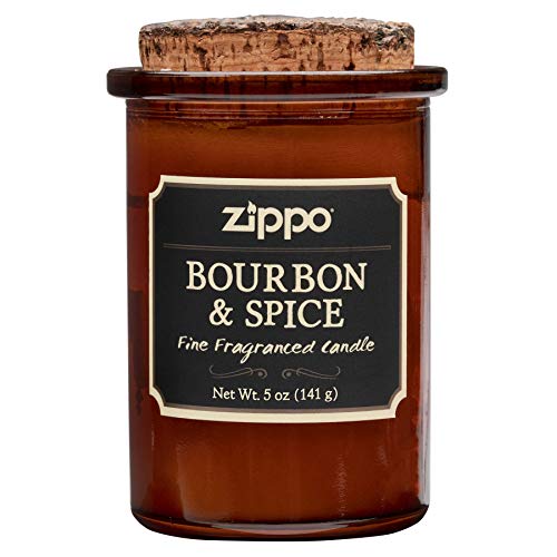 Zippo Spirit Candle, Bourbon & Spice, Vetro Marrone Da Farmacia, 7 Cm