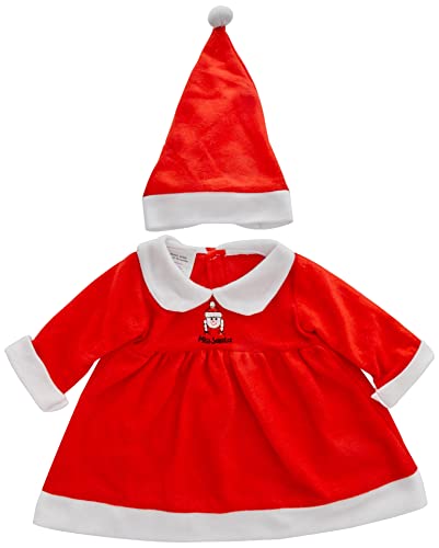Costume Vestito Mrs Claus Babba Mamma Natale Neonata Bimba 1 Anno