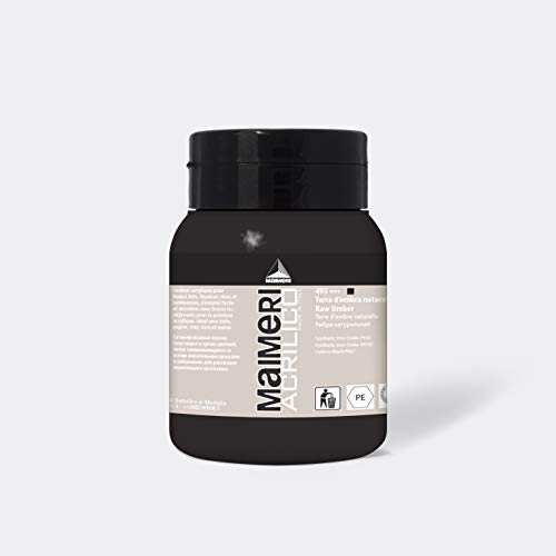 Maimeri Paquete 500 Ml Acrilico Tierra Sombra Natural Bote 500Ml, Multicolor, One Size