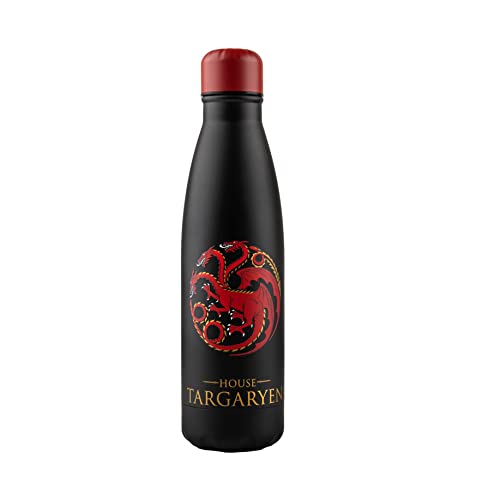 Cinereplicas Game Of Thrones - Targaryen 500Ml Bottiglia Isotermica In Acciaio Inossidabile - Licenza Ufficiale