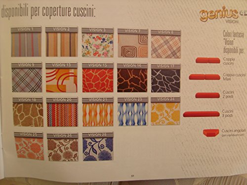 Coppia Copricuscini Genius Vision Misure Da 50 A 75 Cm Colore A Scelta Da Comunicare