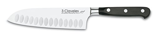 3 Claveles Cuchillo Santoku Forgé De Acero Inoxidable, Acciaio Inossidabile, Cranberry