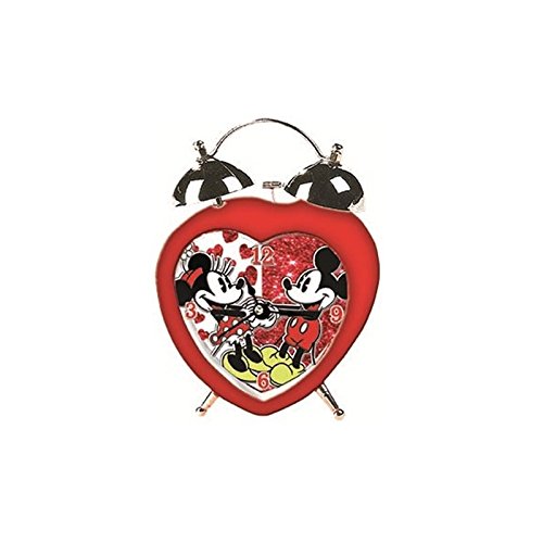Di&Gi Sveglia Classica Cuore Con Glitter Topolino E Minnie