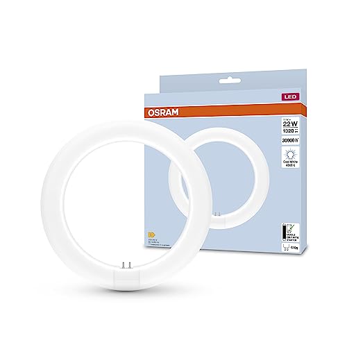 Osram Led Tube T9C Em 22, Tubo Led Circolare, 11W, 1320Lm, 4000K, Luce Bianca Fredda, Alternativa Led Alle Classiche Lampade Fluorescenti T9, Lunga Du