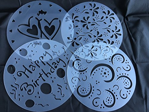 Royal Houseware - Set Di 4 Stencil Per Torte Con Motivo A Cuori
