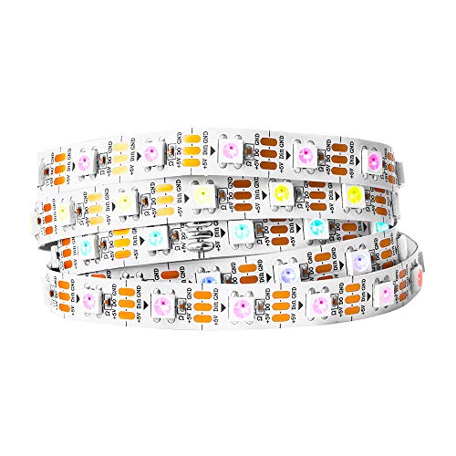 Btf-Lighting Ws2812B Ic Rgb 5050Smd Oro Puro Singolo Indirizzabile Colore Inseguimento Striscia Led 1M 60Led/M Flessibile Colore Completo Ip30 Dc5V Pe