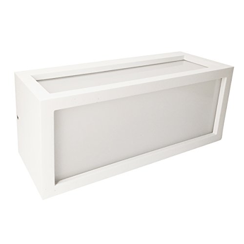 Applique Da Parete Per Esterno In Alluminio Rettangolare Bianco