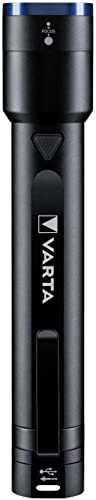 Varta Night Cutter F30R - Torcia Ricaricabile Di Qualità E Power Bank (2600Mah) In Uno, Include Cavo Di Ricarica Micro-Usb, 4 Modalità Di Illuminazion