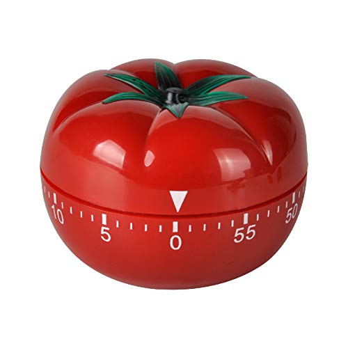 Jayron Jr-Wg017 Eieruhr,Küchentimer Tomate Cartoon Motiv,Mechanischer Countdown,Küchenwecker,Eieruhr Mechanisch,Eieruhr Tomate