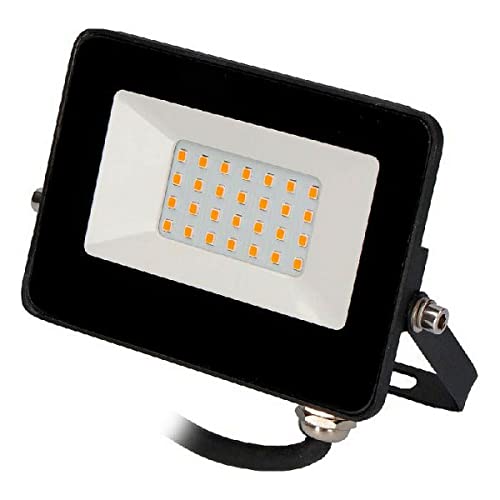 Edm Proiettore Led Luce Arancione 20W 1000 Lumen - Nero