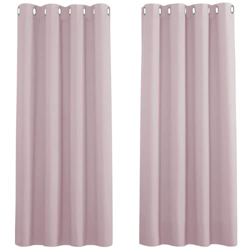 Pony Dance Tende Camera Da Letto Tende Oscuranti Con Anelli Tende Moderne Per Soggiorno 2 Pannelli L 117 X A 137 Cm, Rosa Chiaro