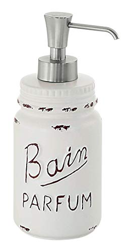 Gedy Catherine Dosatore Di Sapone, Ceramica, Bianco, 7,7 X 7,7 X 19