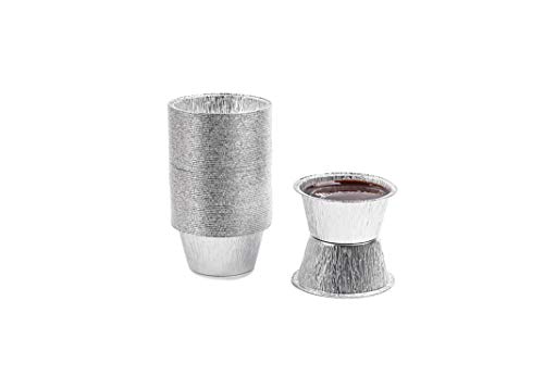 Contital Pirottini In Alluminio C1G, Vaschette Monouso Circolari, Linea Professionale - 100 Pezzi - Stampi Ideali Per Dolci, Muffin, Cupcake, Tortini