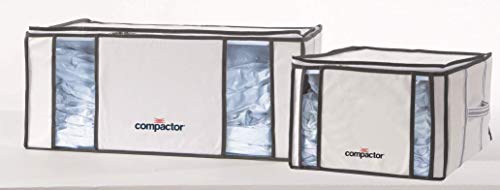 Compactor Tote Di Stoccaggio Del Vuoto, Pp Lino Eva Nylon, Bianco, M/Xxl, 2 Unità