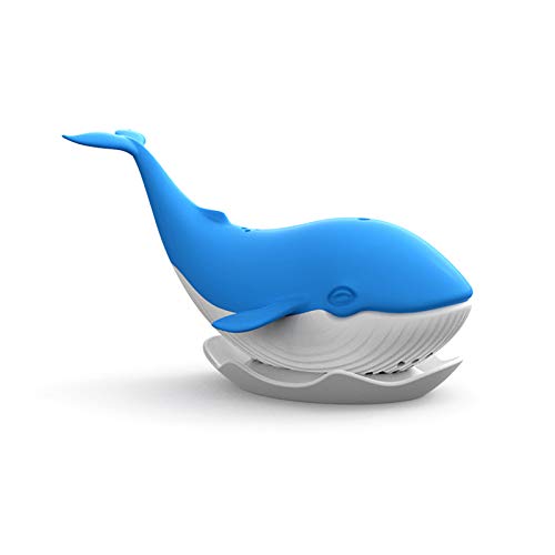 Filtro Da Tè In Silicone, Filtro Da Tè, Grande Forma Di Balena Blu, Infuso In Silicone Alimentare, Divertente E Creativo, Con Rete Fine Per Tazze Più