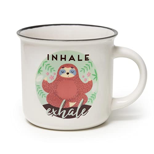 Legami Cup0055, Cup Puccino, Tazza In Porcellana New Bone China, Tema Sloth, Buongiorno Collection, Capacità 350 Ml, Lavabile In Lavastoviglie, Utiliz