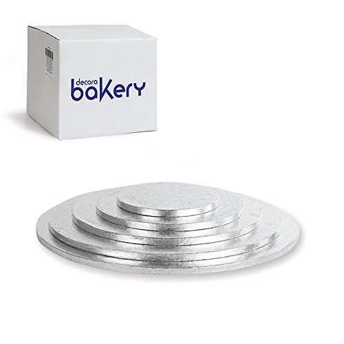 Decora 0931208 Cakeboard Silver Ø 38 X H 1,2 Cm 15 Inch, Carta, Grigio, 38 X 1.2 Cm